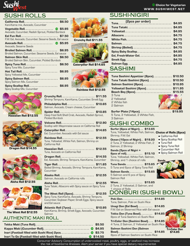 Sushi west discount